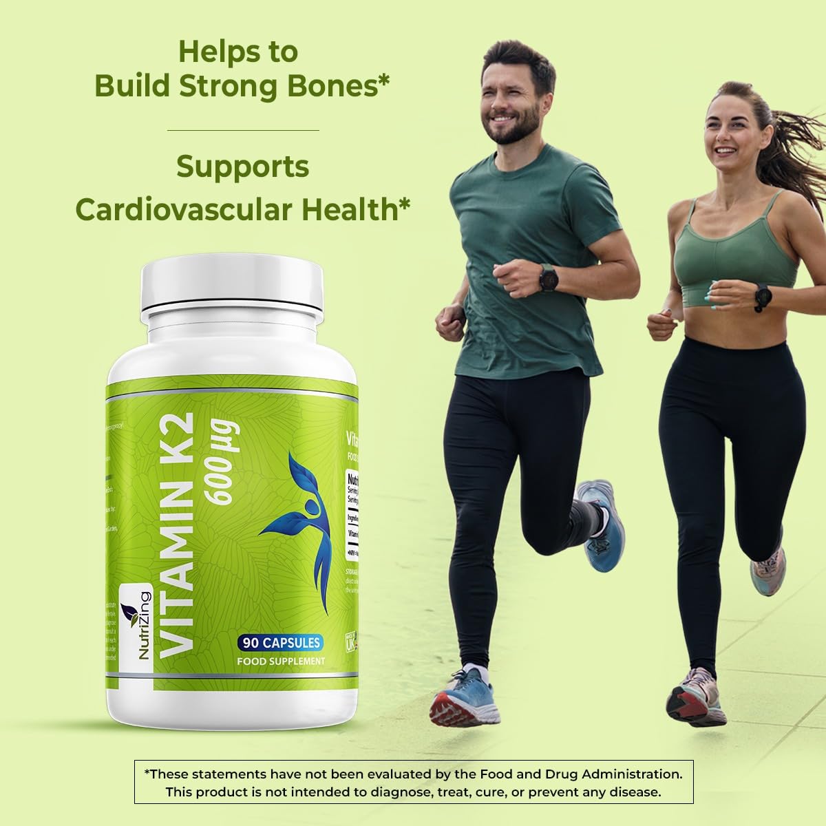 Amazon.com: NutriZing K2 Vitamin Supplement MK7-600mcg - 90